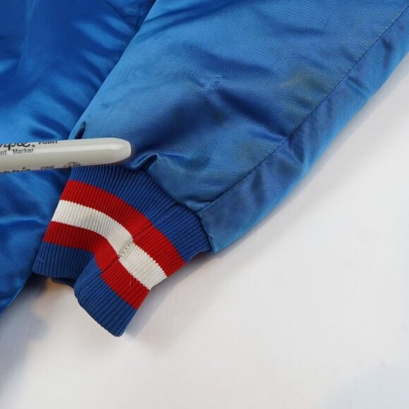 New England Patriots Satin Starter Bomber Jacket - Mens Medium - Vintage 80s/90s - Picture 6 of 11